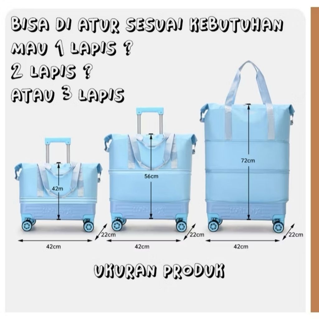 Travel Bag kualitas premium Tas Travel bag Tas Pakaian Tas Baju Tas Piknik Tas Jinjing Tas Bepergian