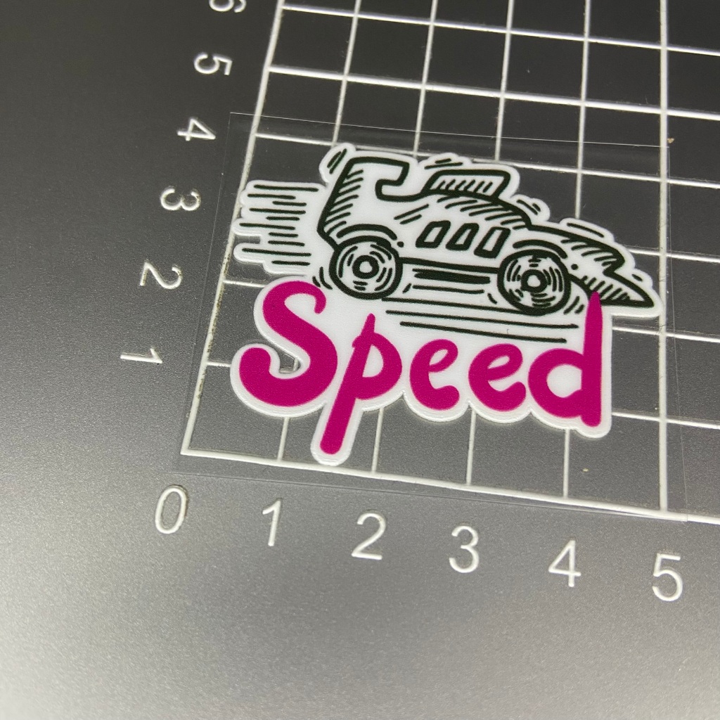 Sticker UV DTF – Speed F1 | Ukuran 5 x 4 cm | Ready Stock | Anti Air | STICKER MOTOR - STICKER MOBIL