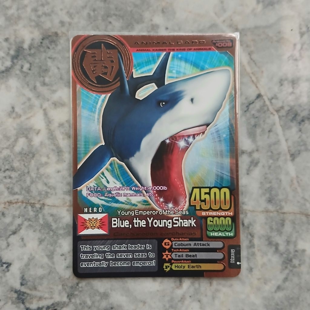 [AK+ Ver. 2] Animal Kaiser Plus Version 2 Blue, the Young Shark Bronze Card