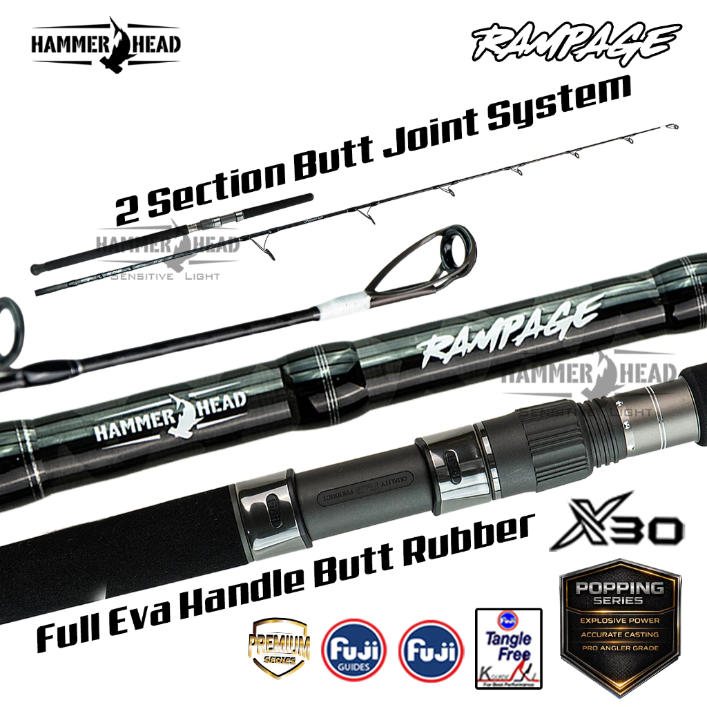Joran Popping Hammerhead Rampage Carbon Hollow Fuji