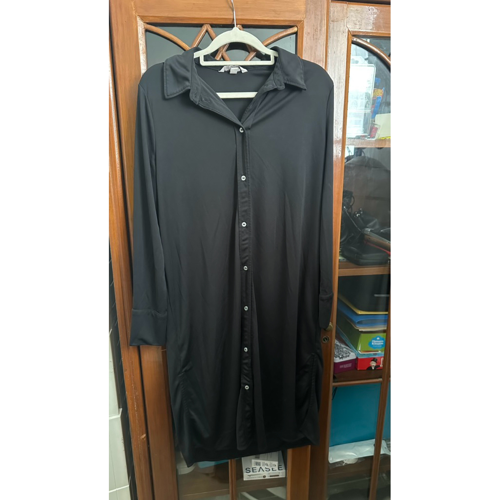 Hnm kemeja tunic hitam - dress