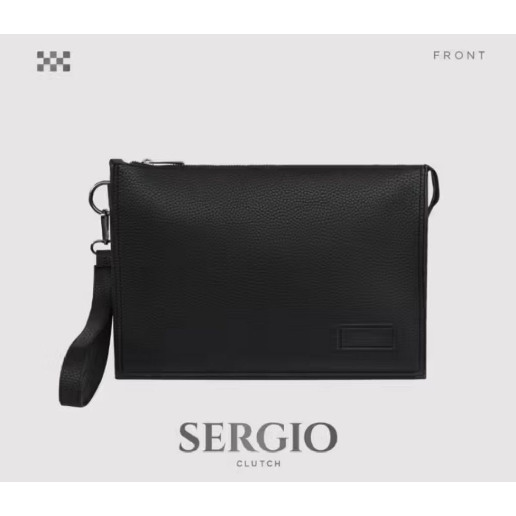 preloved clutch ray clayn tas tangan kulit wanita pria