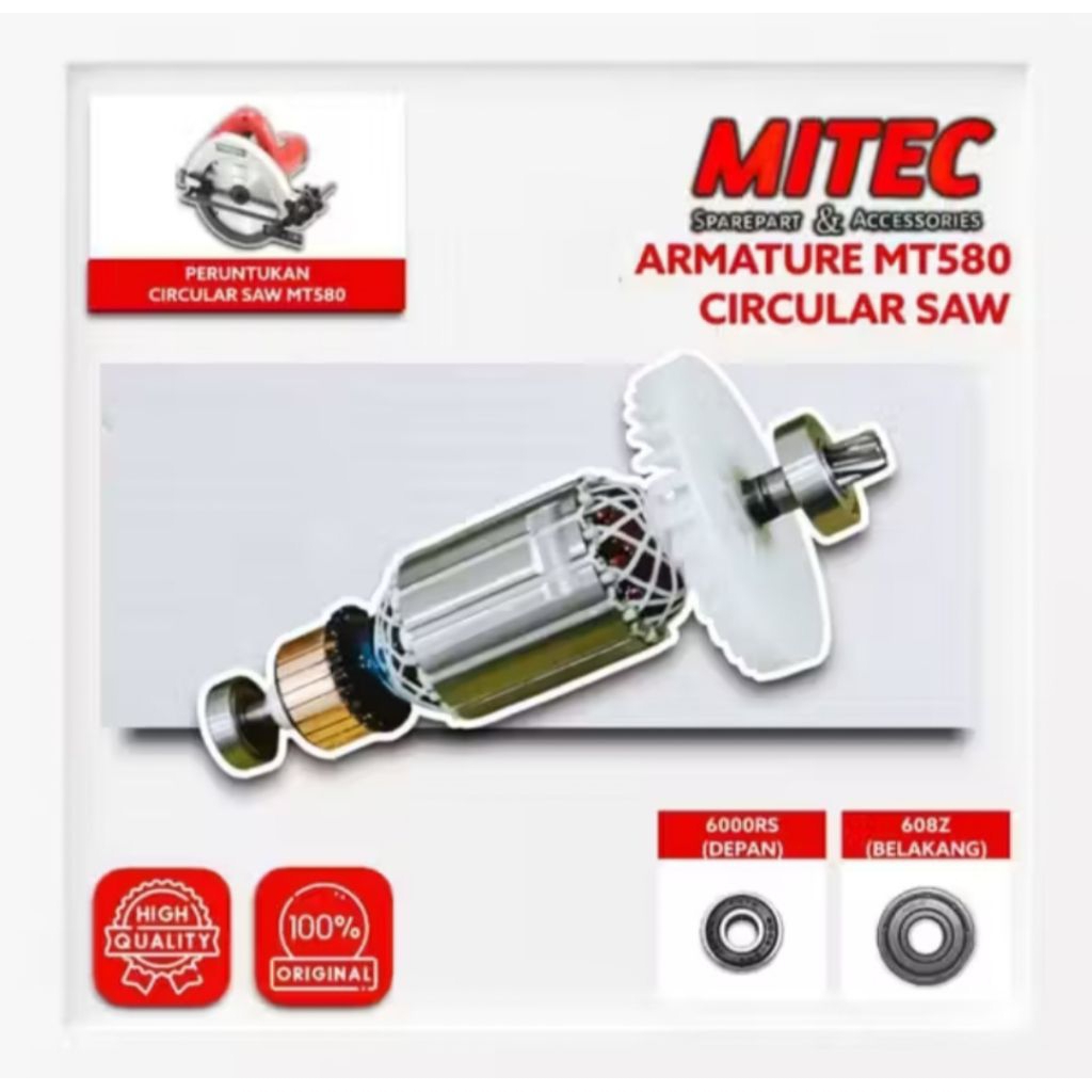 ARMATURE MESIN CIRCULAR SAW MAKTEC MT580 ANGKER DINAMO MESIN SERKEL MAKTEC