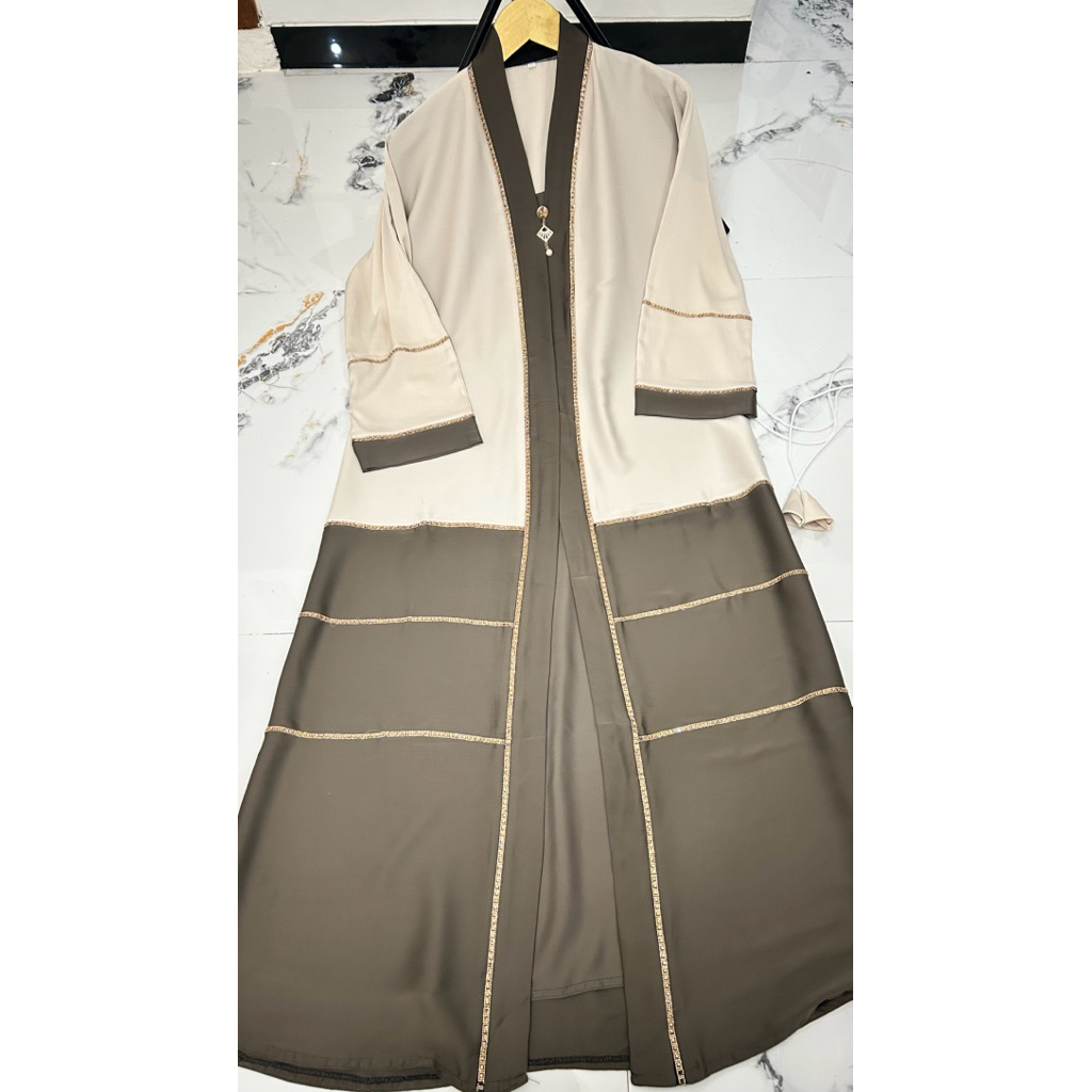 abaya set pashmina/ abaya inner outer / abaya saudi viral / abaya terbaru / abaya lebaran 2026