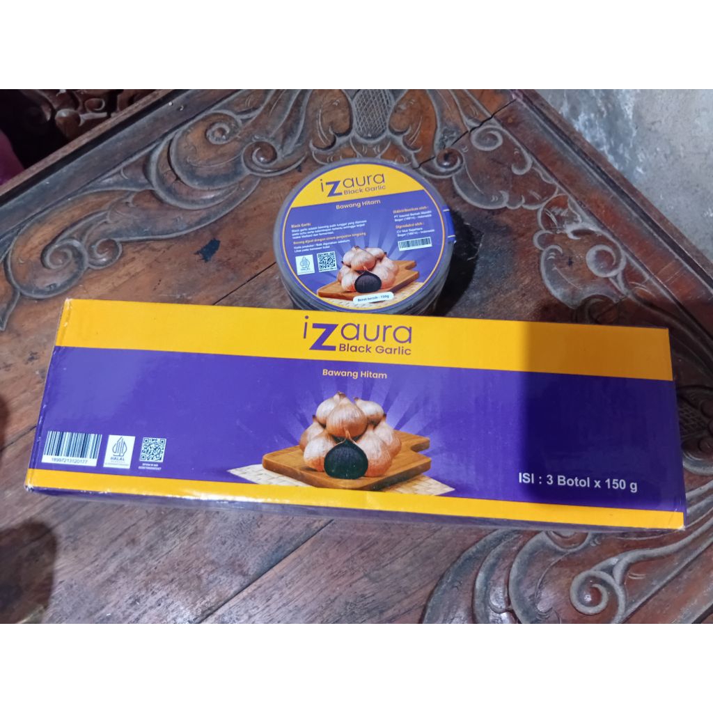 Black Garlic (Bawang Hitam) iZaura. Berbagai banyak manfaat untuk kesehatan  kemasan 150 gram