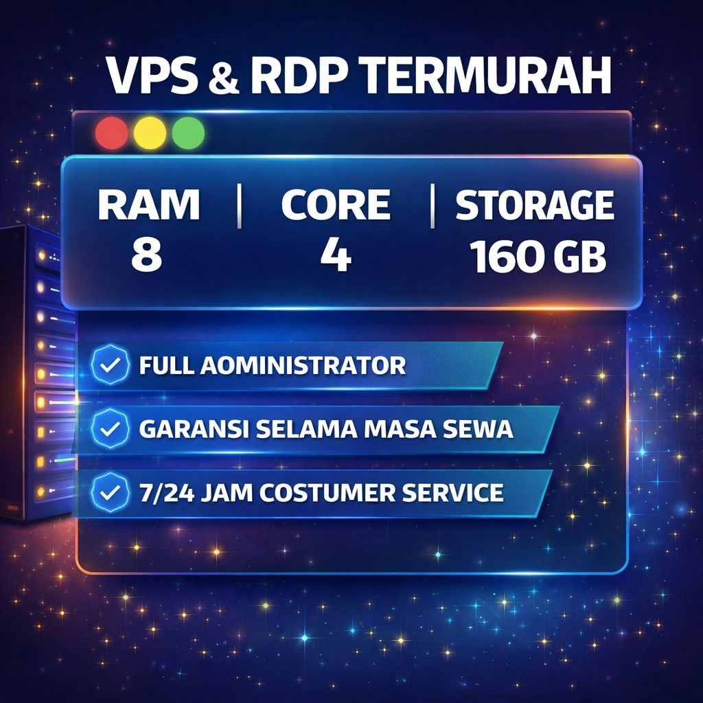 [ MURAH ] VPS / RDP - 8GB 4CORE