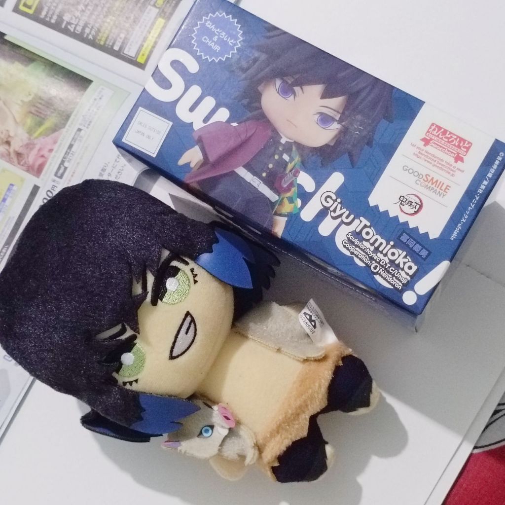 (READY) Official Nendoroid Swacchao Tomioka Giyu Giyuu Set Doll Inosuke Hashibira KNY Demon Slayer K