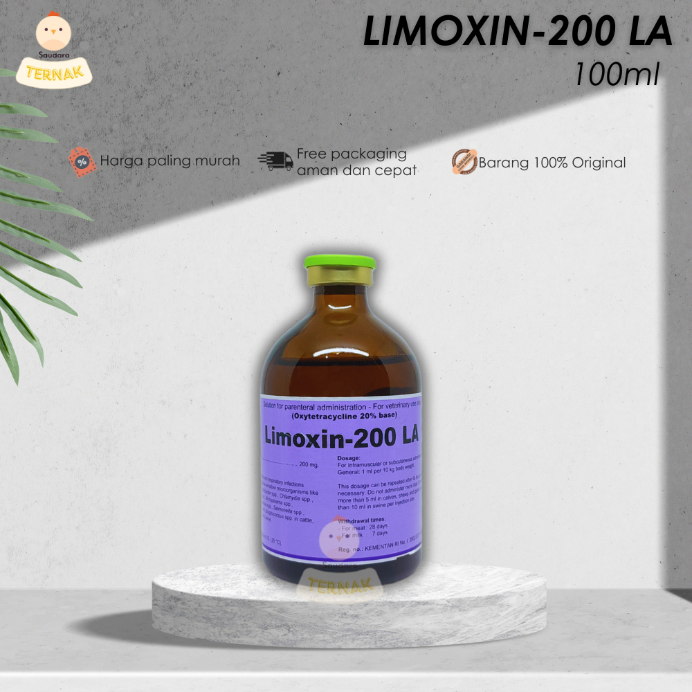 Limoxin LA 100 ml Obat Hewan Pernapasan Ayam Sapi Holland