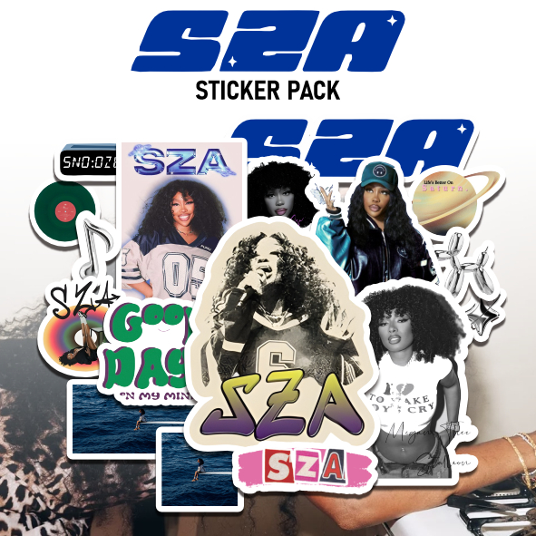 18pcs Stiker SZA Music Artist Pack | Stiker Tahan Air Anti Luntur | Vinyl Laminasi
