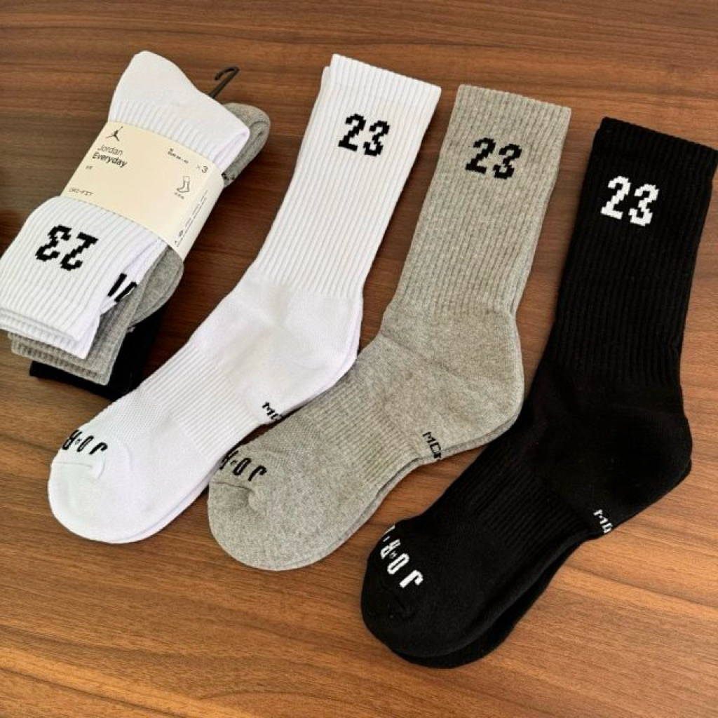 Kaos Kaki Jordan Everyday Crew Socks 3 warna (hitam putih abu)