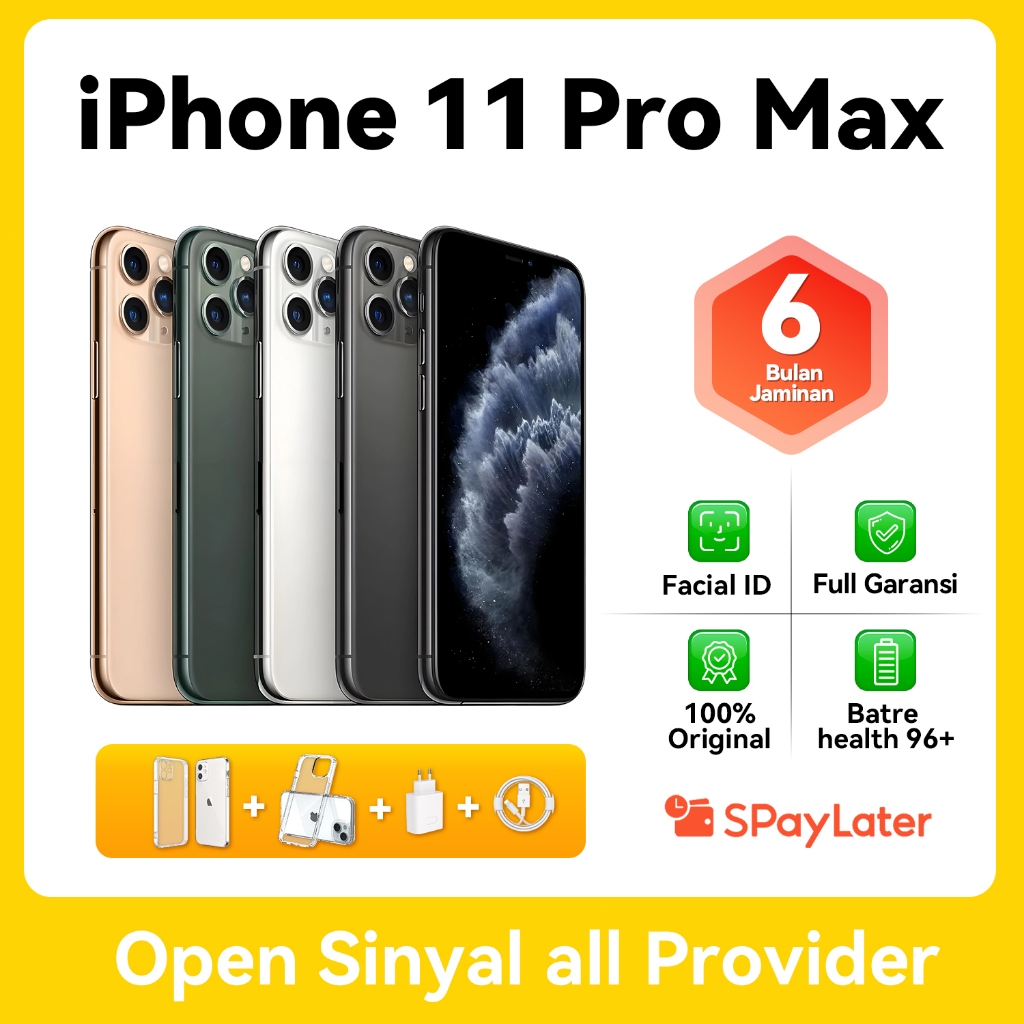 Dalam stok iPhone 11 pro max SECOND 100% Original LIKE NEW  Fullse No Refurbish Ibox‌ Fullset Mulus 