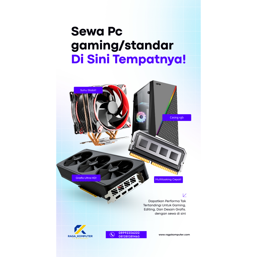 SEWA LAPTOP & PC GAMING/STANDAR Start 50k/Perhari
