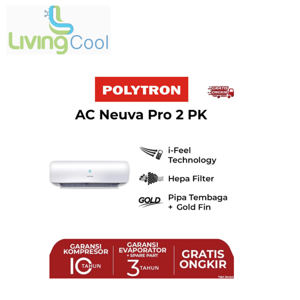 POLYTRON Neuva Pro AC 2 PK PAC 18VZl FREE KARAWANG BEKASI CIKARANG JAKARTA