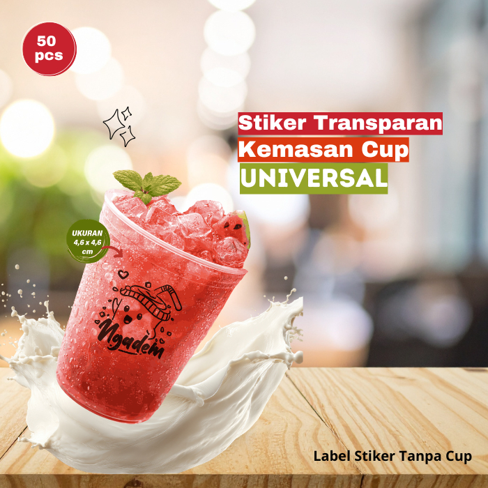 [50 pcs] Stiker Universal Cocok Segala jenis Minuman Anti Air