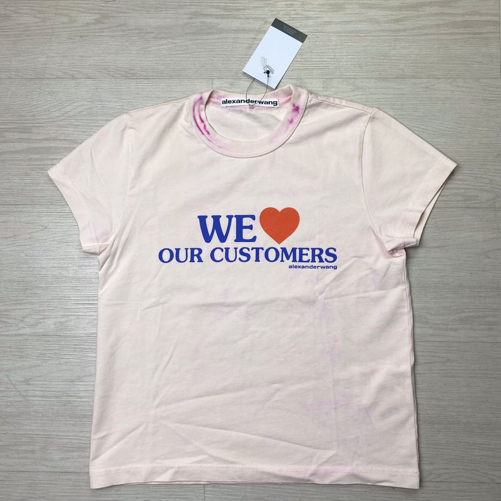 Alexander Wang Tee Alexander Wang Tee We Love Our Customers Logo