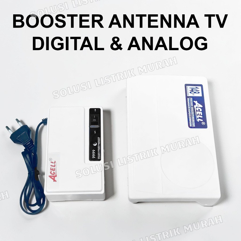Booster Antena TV / Penguat Sinyal TV Analog & Digital Acell - Booster Atas dan Bawah UHF VHF