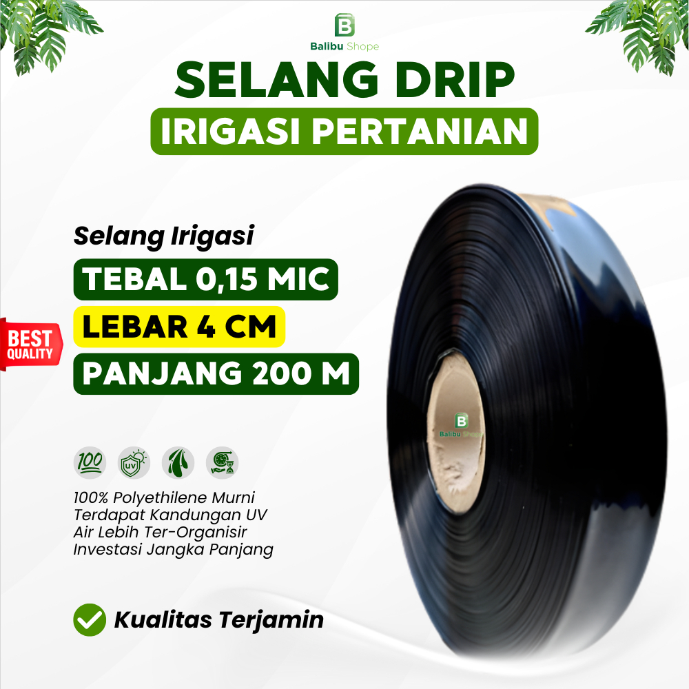 Selang Drip 15 Mikron 200 Meter Selang Irigasi