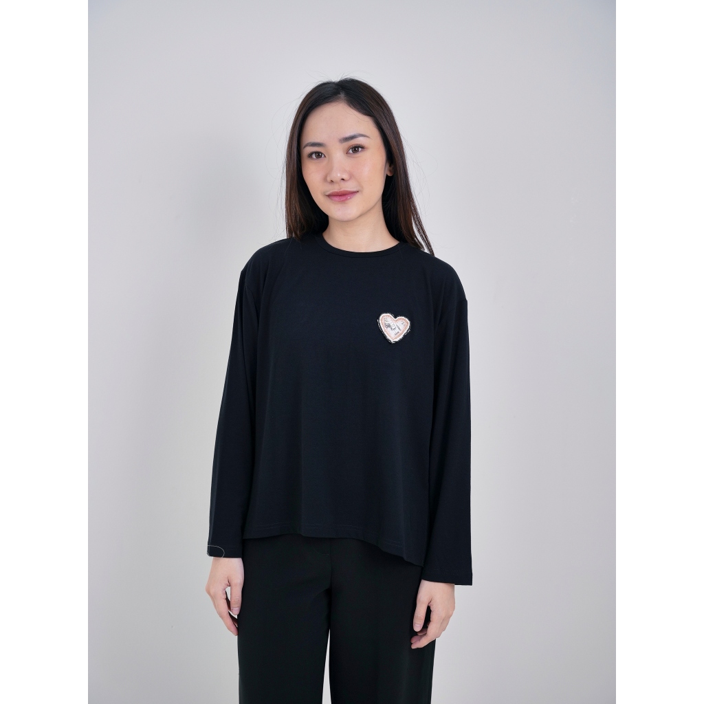STUDIO TUI - CARLA TOP LONGSLEEVE IN BLACK