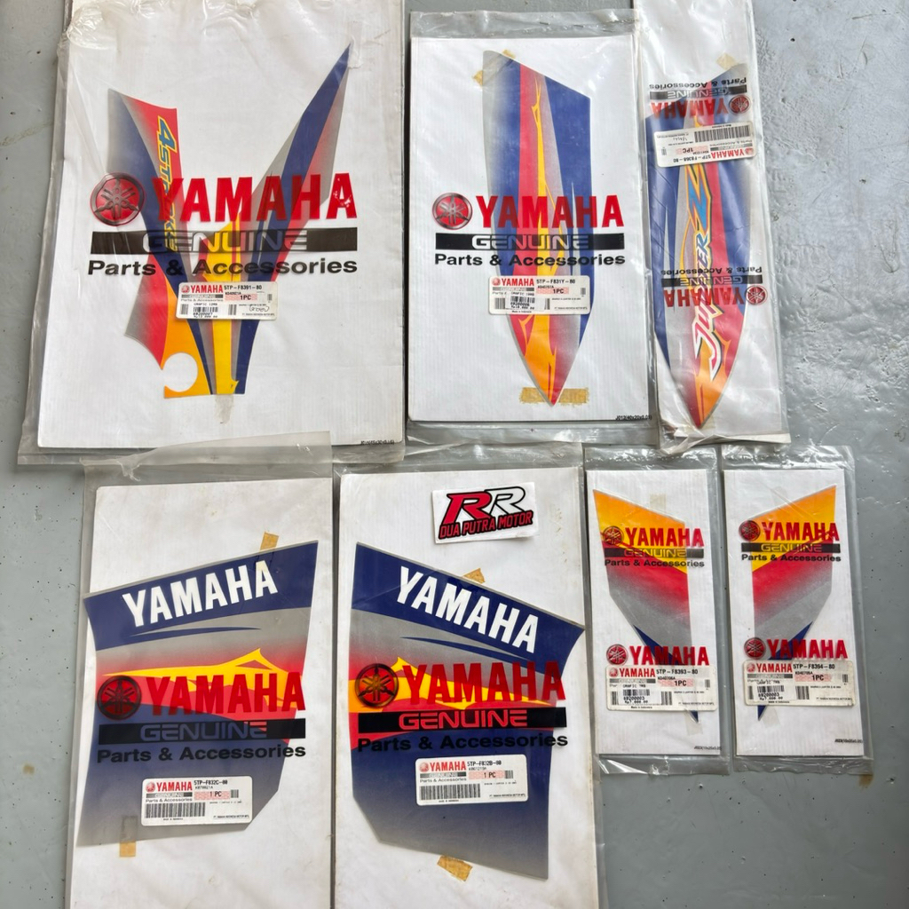 eceran Striping original ori yamaha jupiter z lama old tahun 2004 biru silver 5TP 80