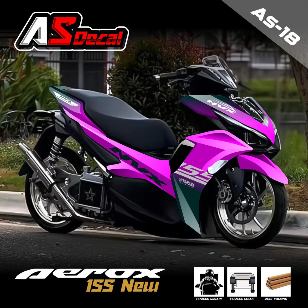 (BISA COD) Decal Sticker Full Body Yamaha Aerox NEW - Stiker Decal Aerox NEW Full Body AS.18