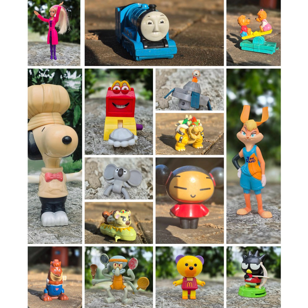 Mainan Mcd figure Happy Meal Pucca Snoopy Barbie Mchappy Lola Bunny Koopa Hamtaro Vintage Birdie Tho