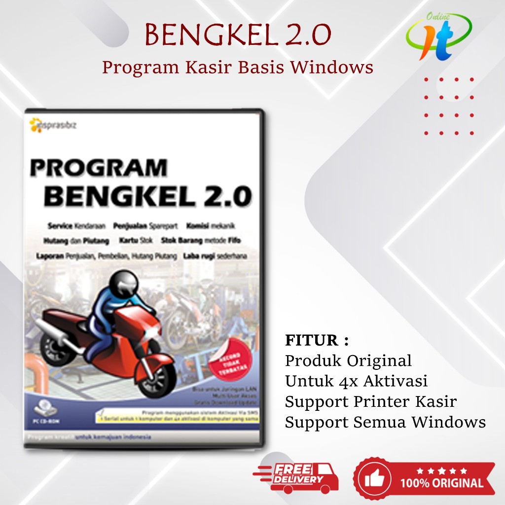 Aplikasi Bengkel Motor Mobil Software Program Bengkel 2.0 Service Kendaraan Penjualan Sparepart