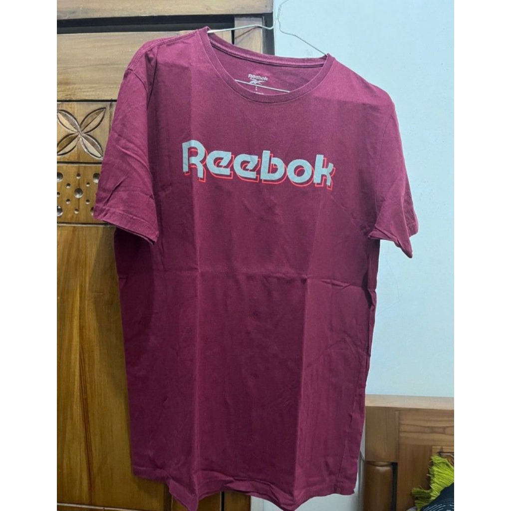 kaos reebok original pria preloved