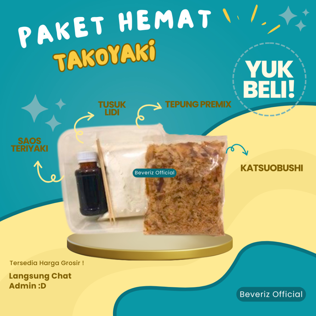 Paket Hemat Takoyaki Premix / Paket Tepung Takoyaki / Okonomiyaki Instan