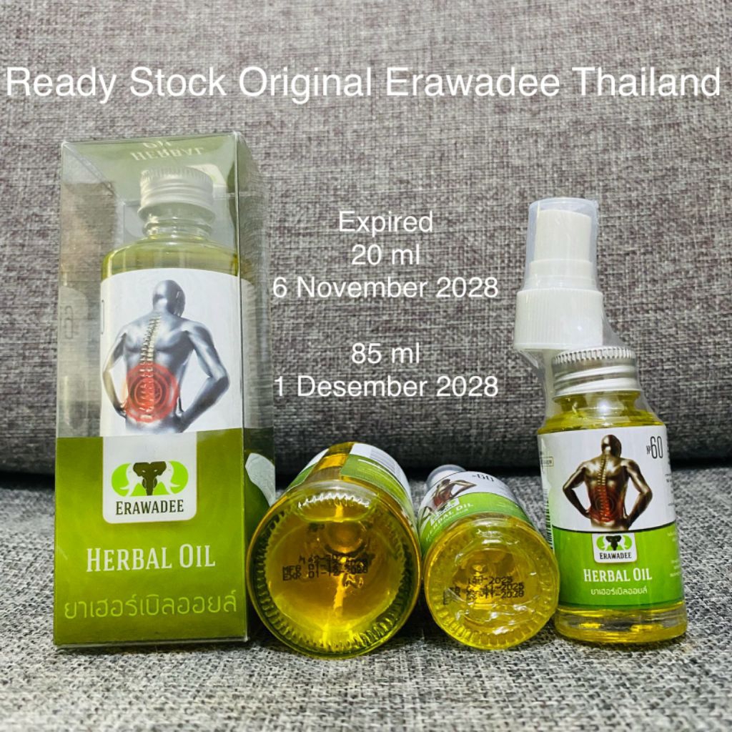 Erawadee 60 Herbal Oil Original Erawadee Thailand / Erawadee Herbal Spray No. 60 85 ml / 20 ml Origi