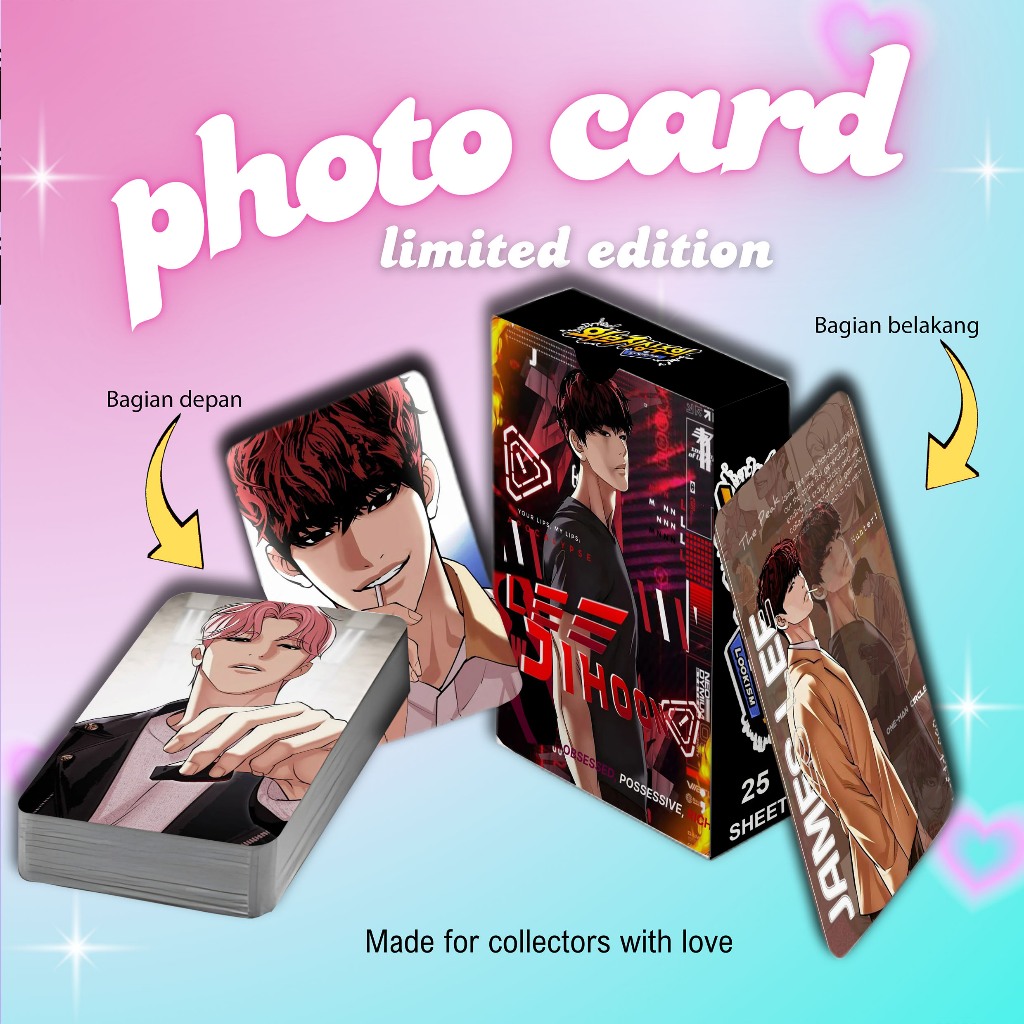 [ 2 Sisi ] Photocard Set Terbaru Lee jihoon/james lee manhwa lookism premium 25 pcs with box