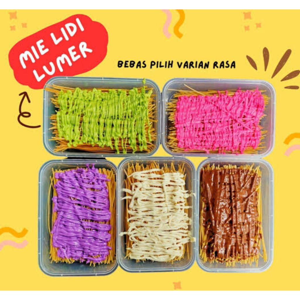 MIE LIDI LUMER Agilang Sastra Wijaya | Kemasan Box 150 gr | Manis : Coklat  , Strawberry  , Macha  ,