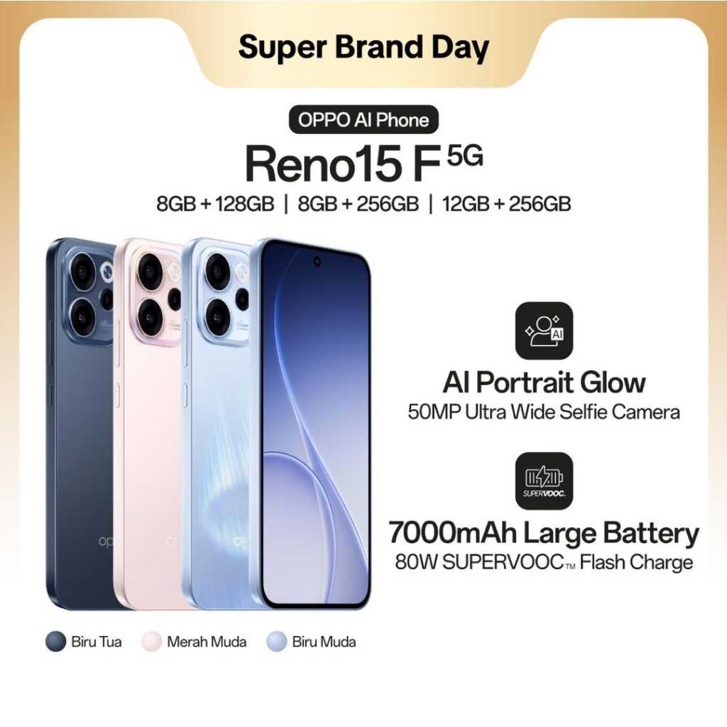 OPPO RENO 15F 5G 8GB + 128GB