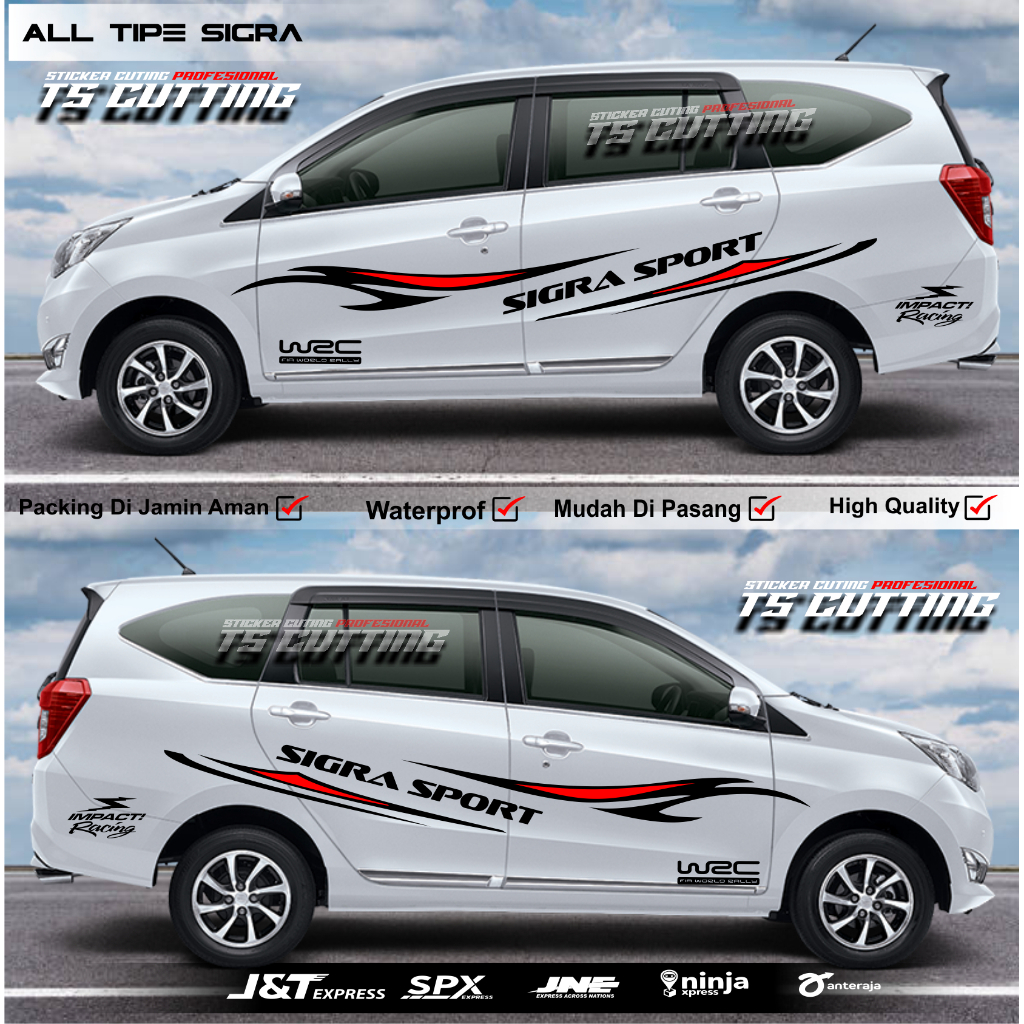 Stiker Mobil Daihatsu Sigra Racing Stiker Mobil