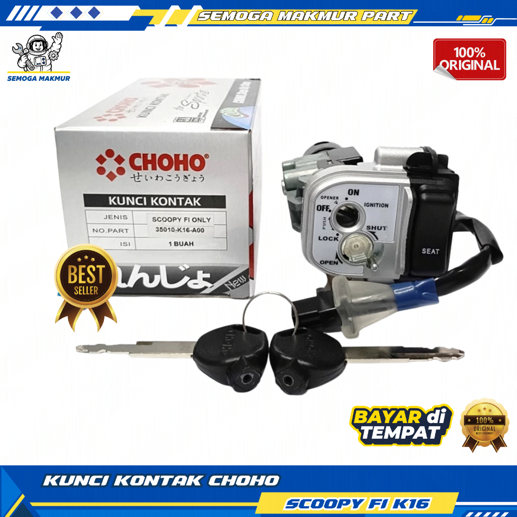 Kunci Kontak Scoopy FI 2012-2016 K16 Tanpa Remote Choho