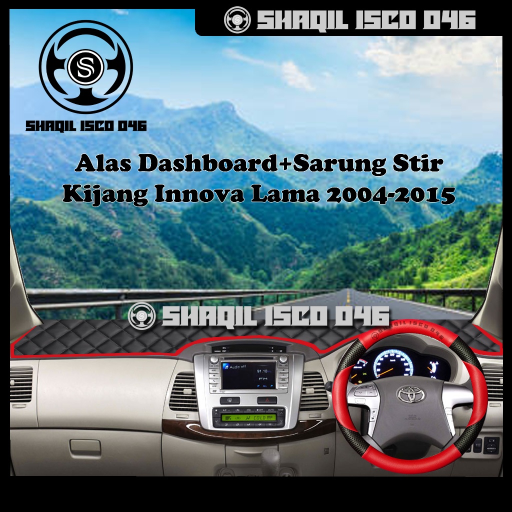 Alas Dashboard + Sarung KIJANG INNOVA 2004-2015 Bahan Kulit Sintetis