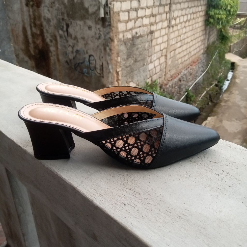 Sepatu selop wanita pesta 5cm