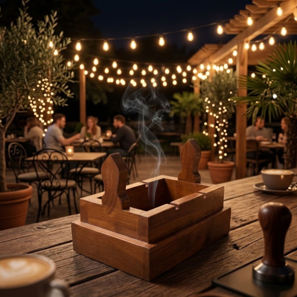 Asbak Kayu Jati Asli Unik Jumbo Besar Model Nisan Makam Tinggi - senaly -