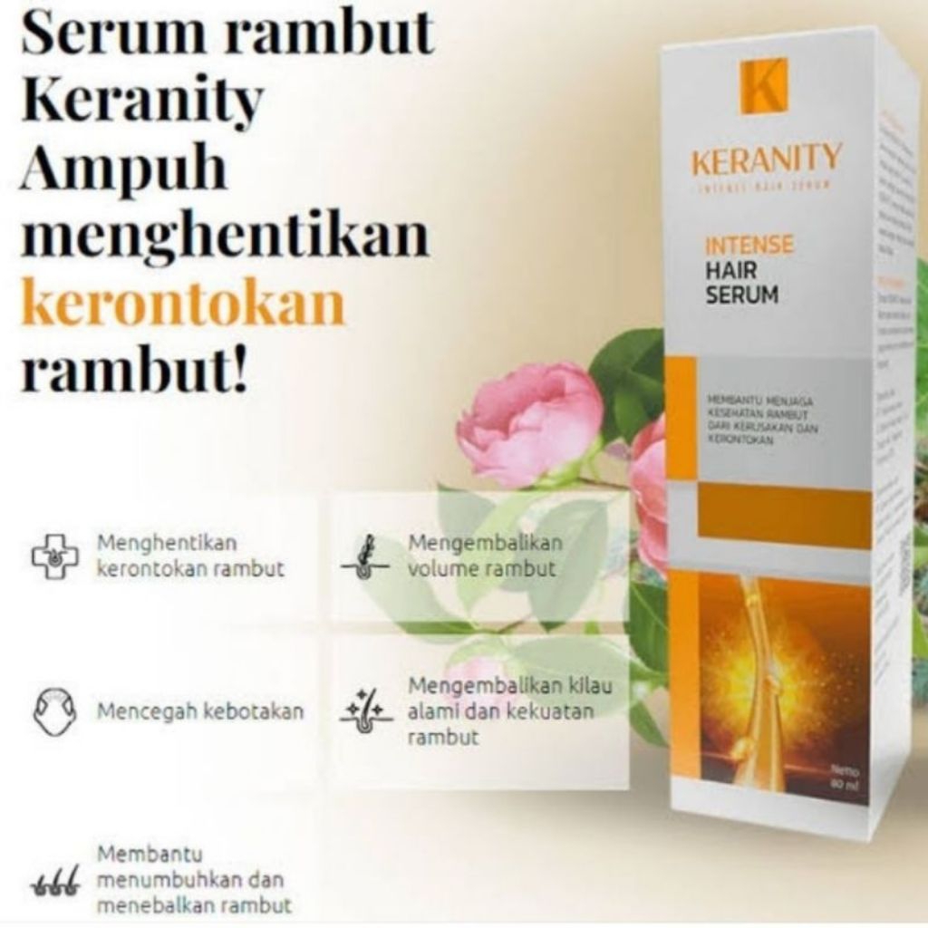 Keranity Asli Original Hair Serum Penumbuh Rambut Dan Mengatasi Rambut Rontok Dan Kebotakan