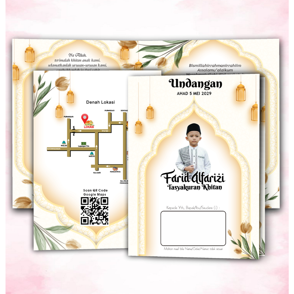 undangan, undangan khitan pernikahan, khitanan model elegan