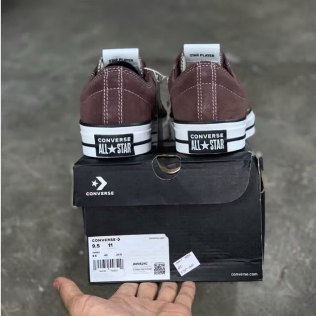 Sepatu Converse Star Player 76 OX Eternal Earth Egret Baru Original