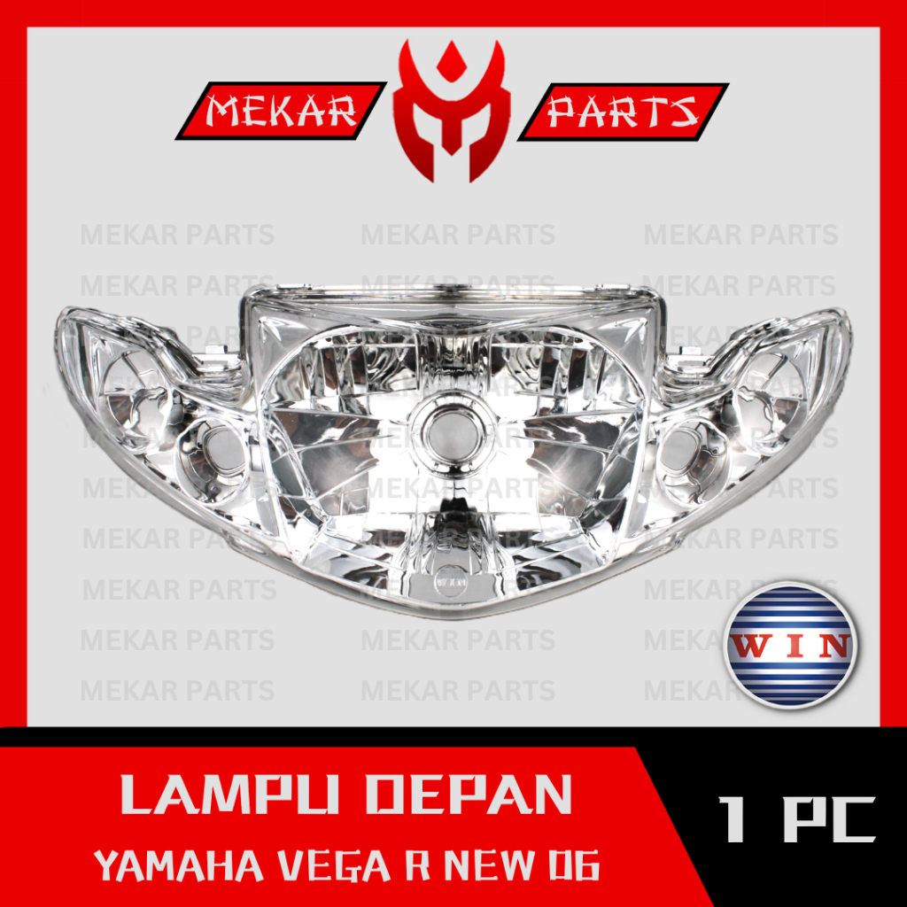 MEKAR-PARTS/WIN-LAMPU-DEPAN/REFLEKTOR/HEADLAMP/HEADLIGHT/MOTOR/YAMAHA/VEGA-R-06/NEW/2006-2008/GRADE-
