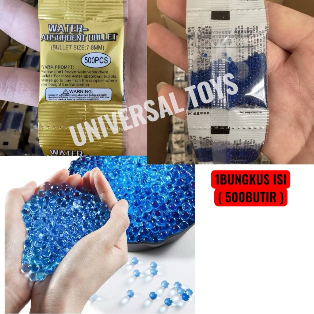 REFILL WATER BUBBLE GEL PELURU 7-8MM Mainan Peluru Hydrogel jelly refill