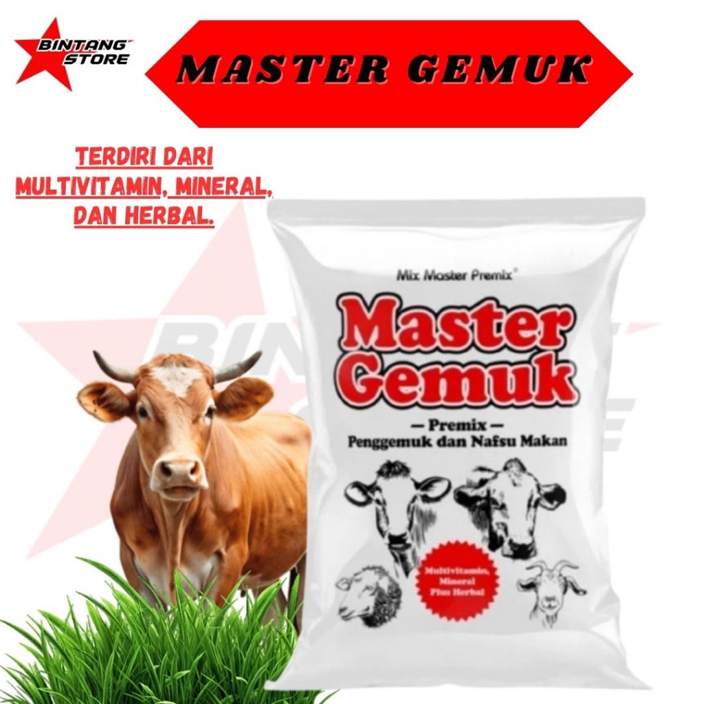 Master Gemuk Suplemen Pakan Untuk Penggemukan Sapi Kambing Domba BINTANGSTORE