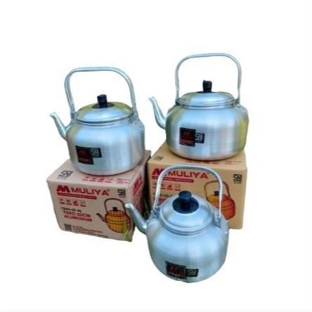 Teko Cor Muliya Aluminium 18 20 22cm Teko Air Serbaguna Ceret Aluminium Besar Teko Katel Aluminium