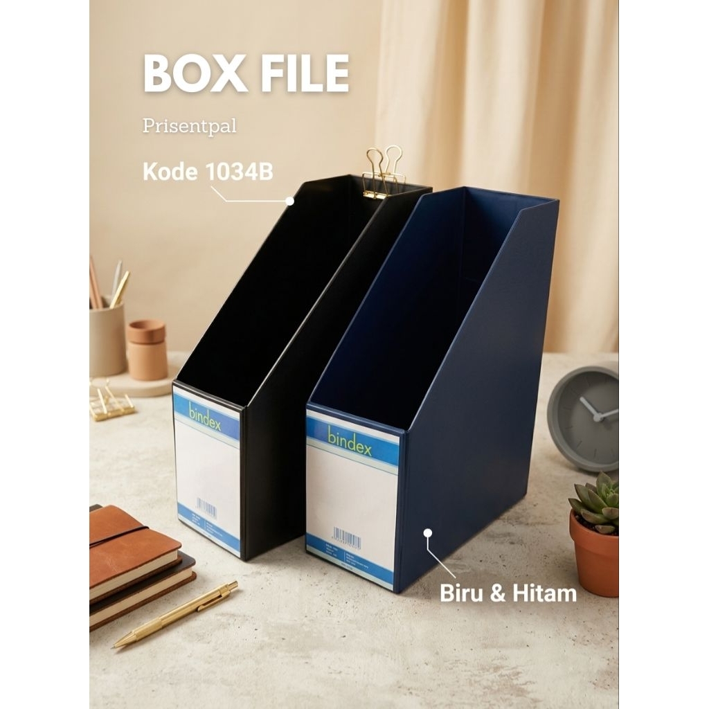 Box File Dokumen F4 Magazine Jumbo 1034B File Organizer Meja Kantor Sekolah Rak Dokumen Lipat PVC