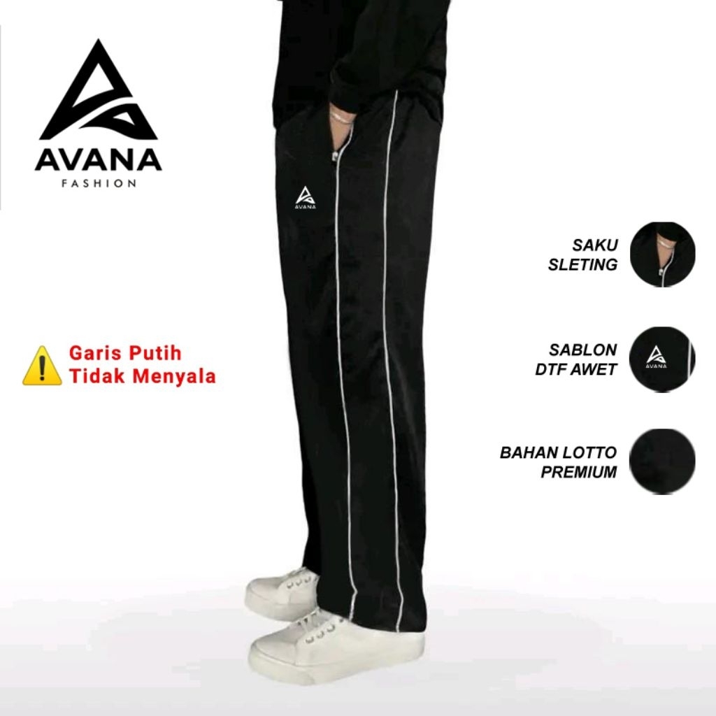 Celana Training Hitam Murah & Keren - Celana Panjang Trening Unisex Cocok untuk Olahraga Avana