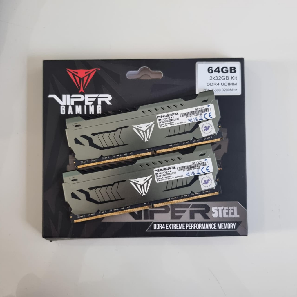 RAM DDR4 VIPER 64GB 3200MHZ GRNSI LIFETIME