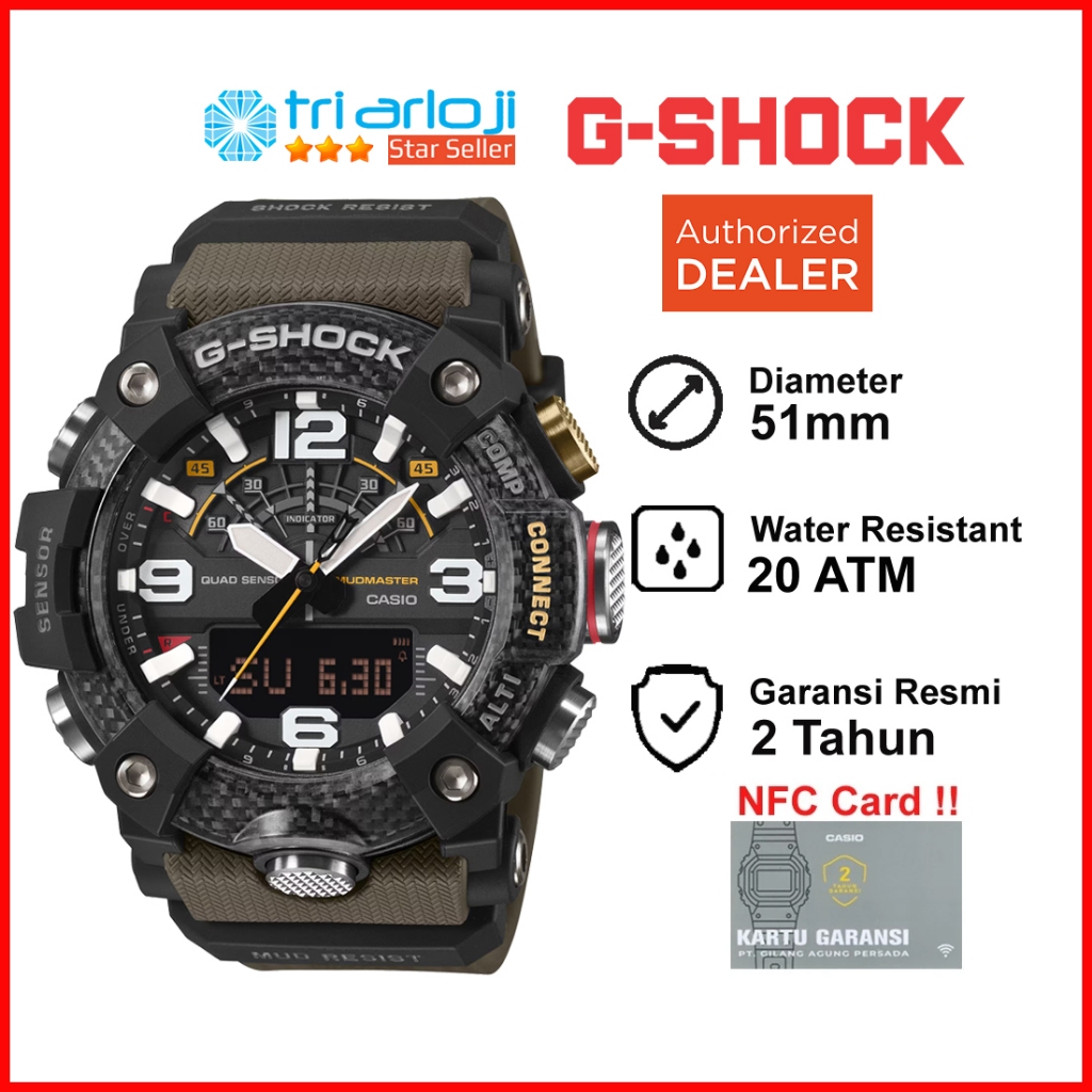 Casio G-Shock GG-B100X-1A3DR Jam Tangan Pria MUDMASTER Quad Sensor GSHOCK GG-B100X-1A3 GGB100 GG B10