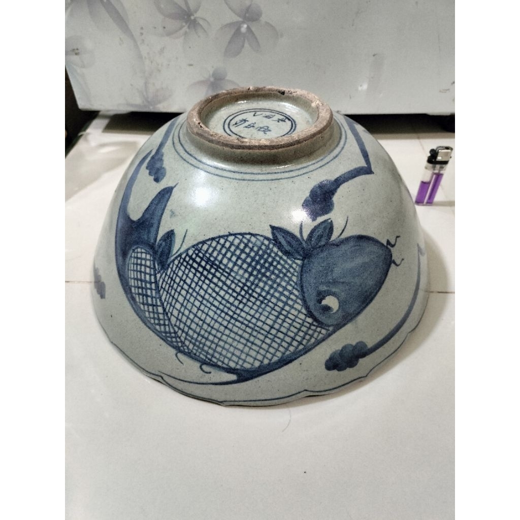 Mangkok antik china jumbo dia.34cman keramik temuan