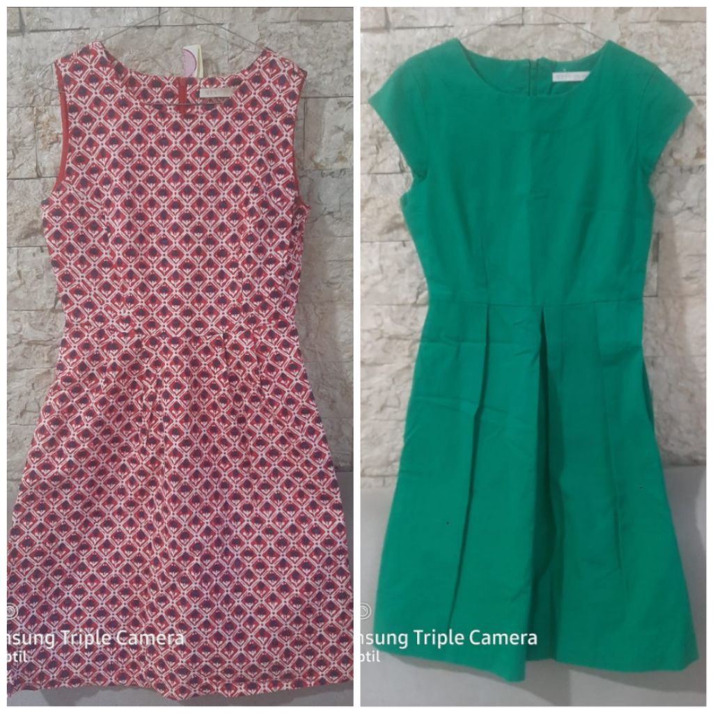 dress minimal gold original preloved